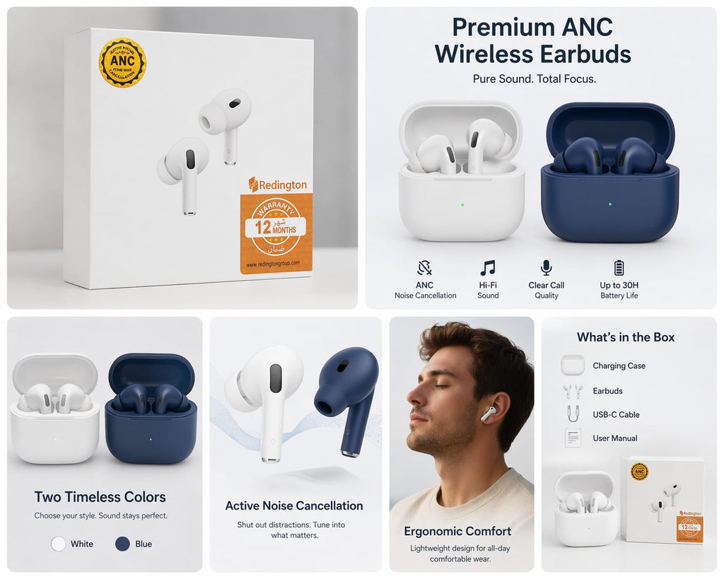 AirPods Pro A9 Black – Smart Touch | Noise Cancellation | Battery Display | Powerful Sound for Music Lovers 🎧 | Best for Android & iPhone My Store